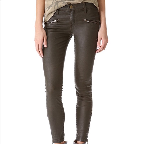 Current/Elliott Denim - Current Elliot Soho Zip Stiletto in army green 26